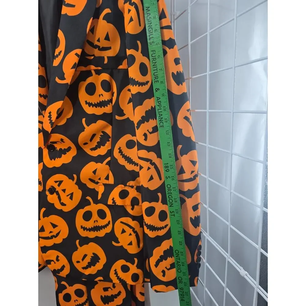 Spirit Xl Pumpkin Jack-a-lantern Suit Jacket & Pants - Picture 9 of 13